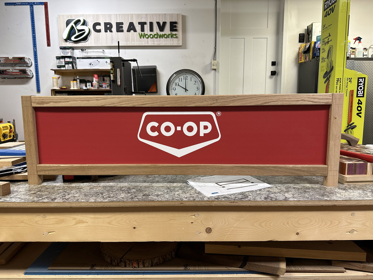 Oak Signage Holders