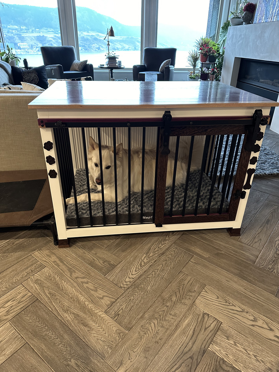 Purple Heart Dog Crate